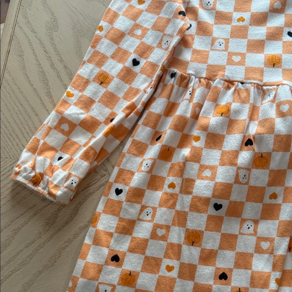 Old Navy Orange and White Checkerboard Heart Dress - Picture 10 of 10